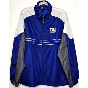 New York Giants Mens Windbreaker Jacket XL Blue Full Zip NFL Sports Illustrated